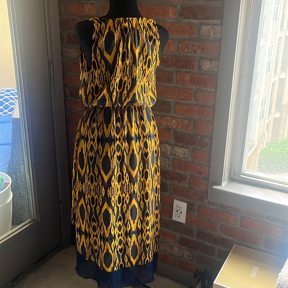 Princess Vera Wang multi-color python print hi-lo dress S - Picture 5 of 8